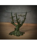 Tavolino da caffè in bronzo e vetro di Willy Daro, metà secolo, 1970 Tavolino da caffè in bronzo e vetro di Willy Daro, metà secolo, 1970