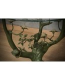 Willy Daro Bronze and Glass Mid-Century Coffe Side Table, 1970 Willy Daro Bronze and Glass Mid-Century Coffe Side Table, 1970