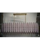 Lampadario Rettangolare in Vetro Artistico Rosa di Murano Lampadario Rettangolare in Vetro Artistico Rosa di Murano