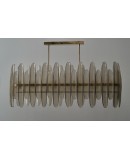 Lampadario Rettangolare in Vetro Artistico Fumé di Murano Lampadario Rettangolare in Vetro Artistico Fumé di Murano
