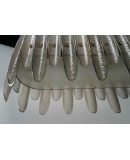 Lampadario Rettangolare in Vetro Artistico Fumé di Murano Lampadario Rettangolare in Vetro Artistico Fumé di Murano