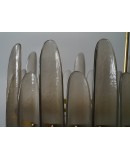 Lampadario Rettangolare in Vetro Artistico Fumé di Murano Lampadario Rettangolare in Vetro Artistico Fumé di Murano