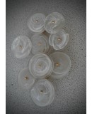 Murano Art Glass and Brass Light White Color Wall Light and Sconces Murano Art Glass and Brass Light White Color Wall Light and Sconces