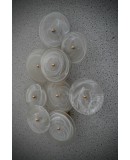 Murano Art Glass and Brass Light White Color Wall Light and Sconces Murano Art Glass and Brass Light White Color Wall Light and Sconces