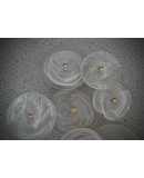 Murano Art Glass and Brass Light White Color Wall Light and Sconces Murano Art Glass and Brass Light White Color Wall Light and Sconces