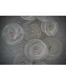 Murano Art Glass and Brass Light White Color Wall Light and Sconces Murano Art Glass and Brass Light White Color Wall Light and Sconces