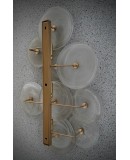 Murano Art Glass and Brass Light White Color Wall Light and Sconces Murano Art Glass and Brass Light White Color Wall Light and Sconces