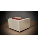 MASSIMO VIGNELLI Mod. Saratoga White and Red ArmChair, 1964