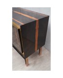 C 91 Cassettiera lastronata in legno di ebano