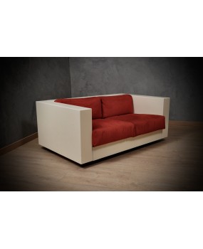 MASSIMO VIGNELLI Divano Mod. Saratoga Bianco e Rosso, 1964