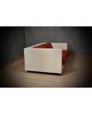 MASSIMO VIGNELLI Divano Mod. Saratoga Bianco e Rosso, 1964