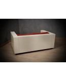 MASSIMO VIGNELLI Divano Mod. Saratoga Bianco e Rosso, 1964