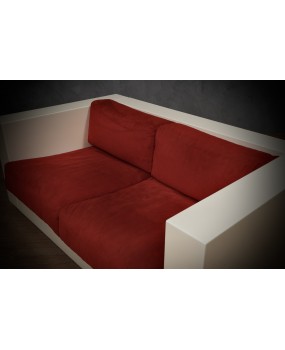 MASSIMO VIGNELLI Divano Mod. Saratoga Bianco e Rosso, 1964