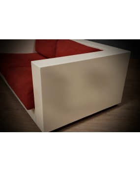 MASSIMO VIGNELLI Divano Mod. Saratoga Bianco e Rosso, 1964