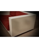 MASSIMO VIGNELLI Divano Mod. Saratoga Bianco e Rosso, 1964