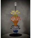 Lampada Vistosi in vetro di Murano giallo arancio e blu