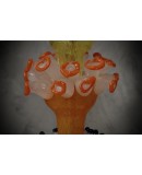 Vistosi Murano Orange Yellow and Blu Art Glass Color Table Lamp