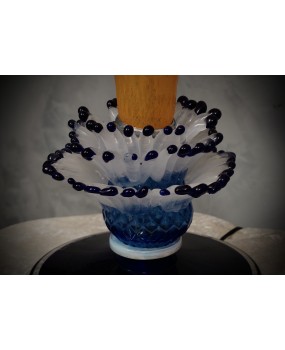 Vistosi Murano Orange Yellow and Blu Art Glass Color Table Lamp