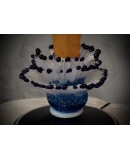 Vistosi Murano Orange Yellow and Blu Art Glass Color Table Lamp