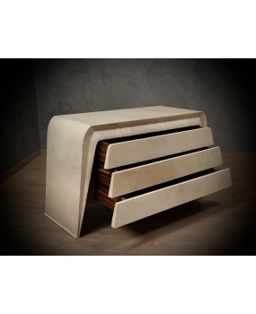 MidCentury Goatskin Italian Chest of Drawer