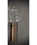 Murano Art Glass and Steel Wall Light, 1980