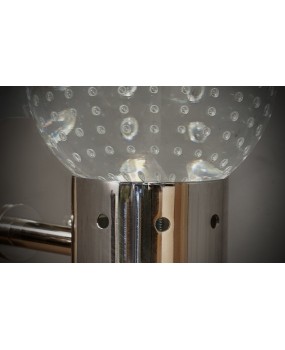 Murano Art Glass and Steel Wall Light, 1980