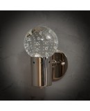 Murano Art Glass and Steel Wall Light, 1980