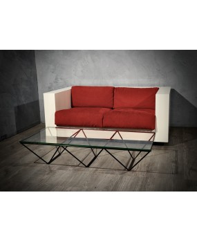 MASSIMO VIGNELLI Divano Mod. Saratoga Bianco e Rosso, 1964