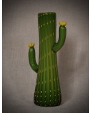 Vaso in Vetro Artistico di Murano Verde e Giallo