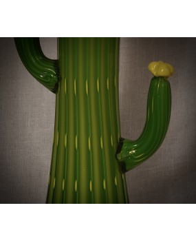 Vaso in Vetro Artistico di Murano Verde e Giallo
