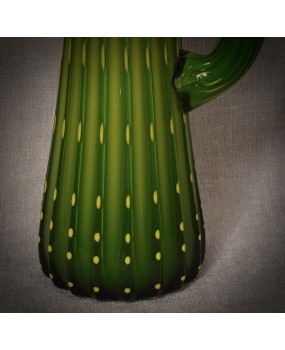 Vaso in Vetro Artistico di Murano Verde e Giallo