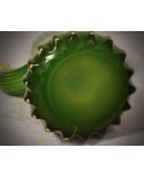 Vaso in Vetro Artistico di Murano Verde e Giallo