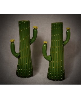 Vaso in Vetro Artistico di Murano Verde e Giallo