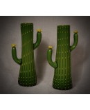 Vaso in Vetro Artistico di Murano Verde e Giallo