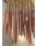 Lampadari in Vetro Artistico di Murano Rosa e Ottone