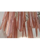 Lampadari in Vetro Artistico di Murano Rosa e Ottone