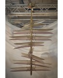 Lampadari in Vetro Artistico e Ottone di Murano Rosa e Ambra