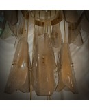 Lampadario in Vetro Artistico di Murano e Ottone