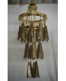 Lampadario in Vetro Artistico di Murano e Ottone