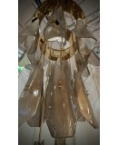 Lampadario in Vetro Artistico di Murano e Ottone