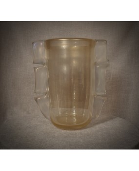 Murano Art Glass Blown Glass Gold Color Midcentury Vase