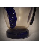 Vaso in Vetro Soffiato di Murano di Colore Oro e Blu