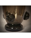 Murano Art Glass Blown Glass Black and Smoky Color Midcentury Vase