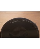 Vaso in Vetro Soffiato di Murano di Colore Nero e Fumé