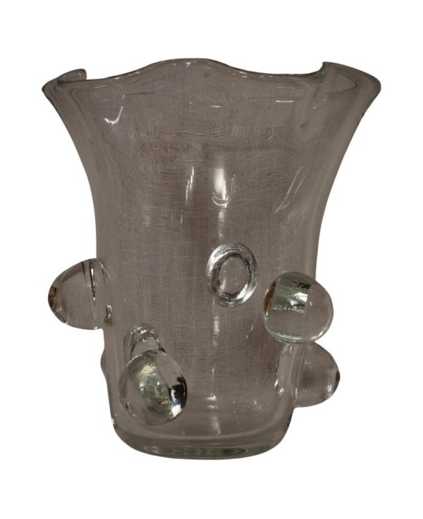 Vaso in Vetro Soffiato di Murano di Colore Trasparente