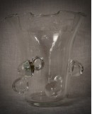 Murano Art Glass Blown Glass Transparent Color Midcentury Vase