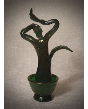 Murano Green Glass Sculpture, 2000