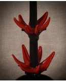 Murano Art Glass Red and Black Cactus, 2000