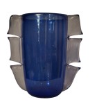 Murano Art Glass Blown Glass Sky Blue Color Midcentury Vase