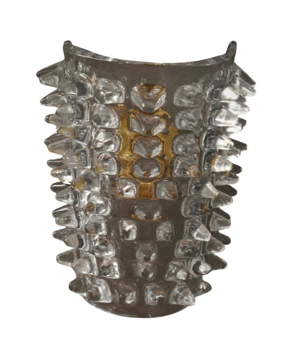 Applique in Vetro Soffiato di Murano di Colore Trasparente